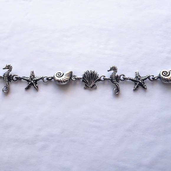 925 Authentic Silver Sealife Bracelet 7.5" NWT - Picture 7 of 7